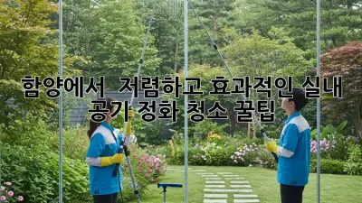 함양에서 🌱 저렴하고 효과적인 실내 공기 정화 청소 꿀팁 🏡